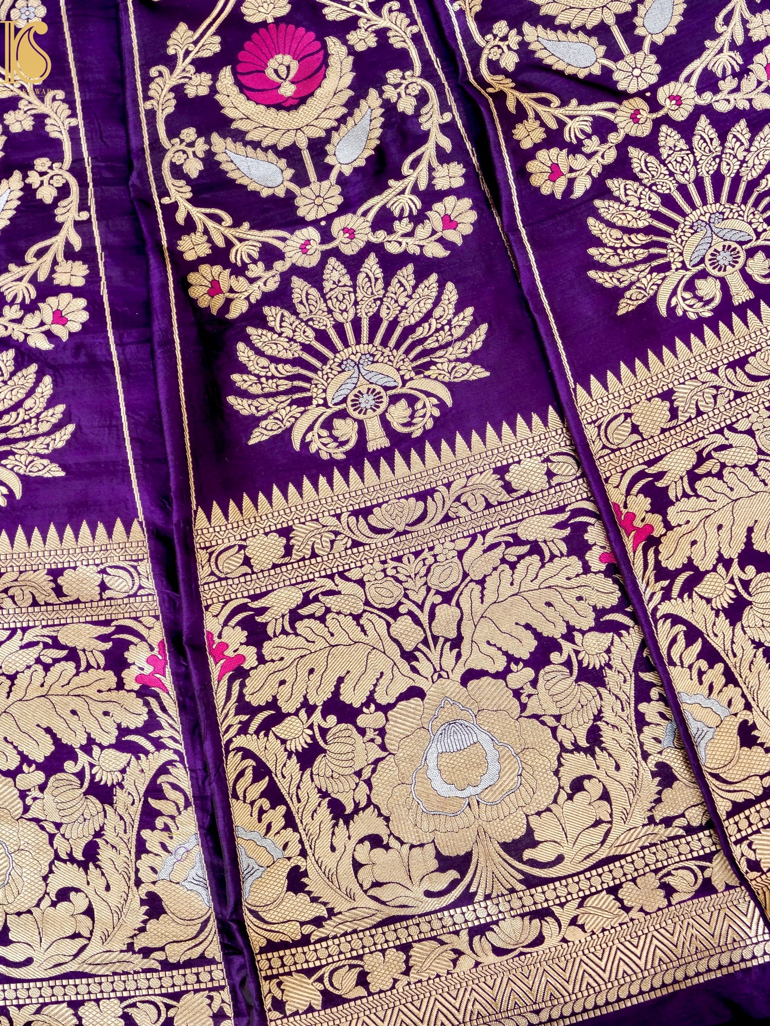 Handloom Banarasi Katan Silk Kalidar Pankha Booti Lehenga