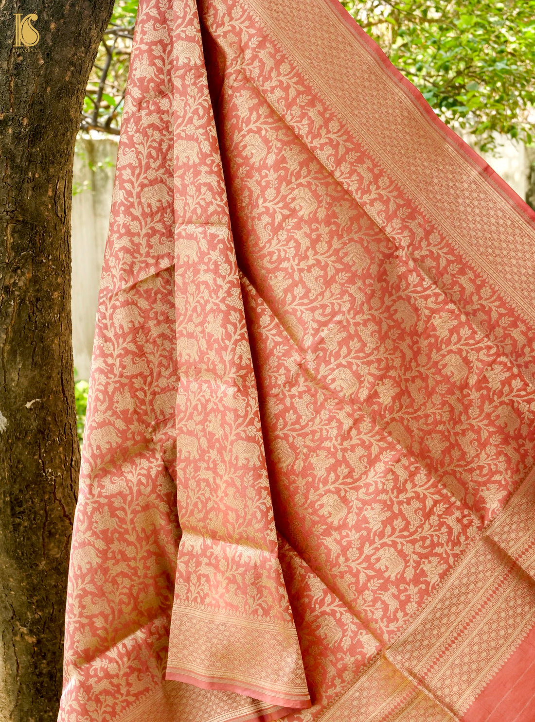 Handloom Banarasi Katan Silk Shikargah Dupatta