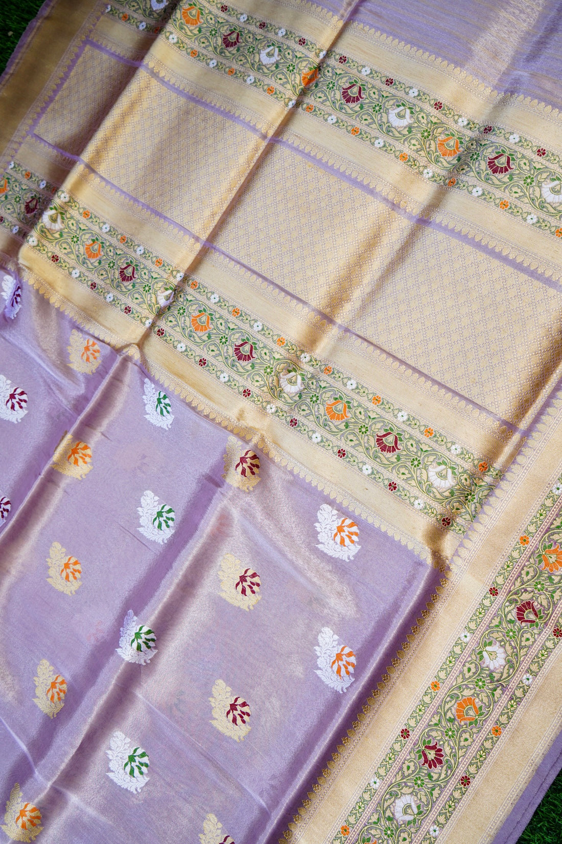 Handloom Banarasi Pure Silk Tissue Kadwa Saree