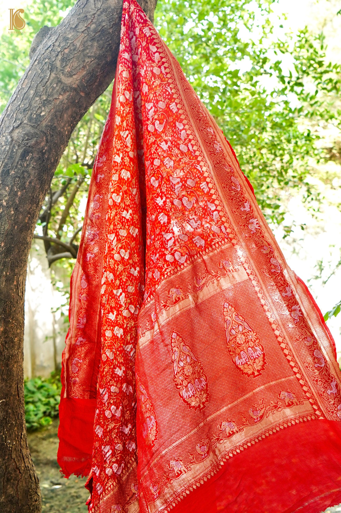 Banarasi Bandhani Georgette Shikargah Dupatta