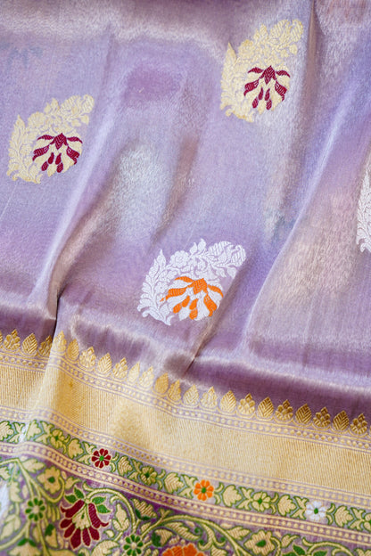 Handloom Banarasi Pure Silk Tissue Kadwa Saree