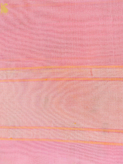 Handloom Banarasi Real Silver Zari Kora Saree