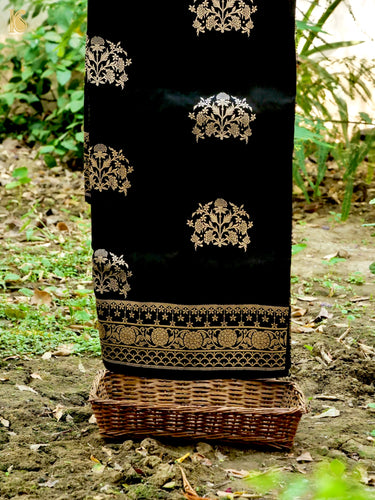 Handwoven Pure Sateen Silk Kadwa Banarasi Saree