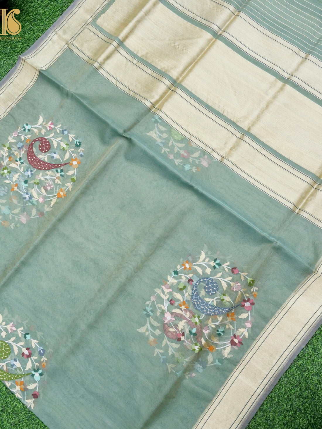 Handloom Banarasi Real Silver Zari Cotton Saree