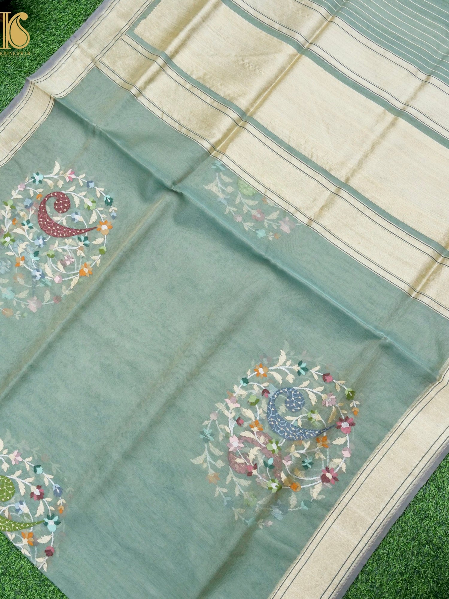 Handloom Banarasi Real Silver Zari Cotton Saree