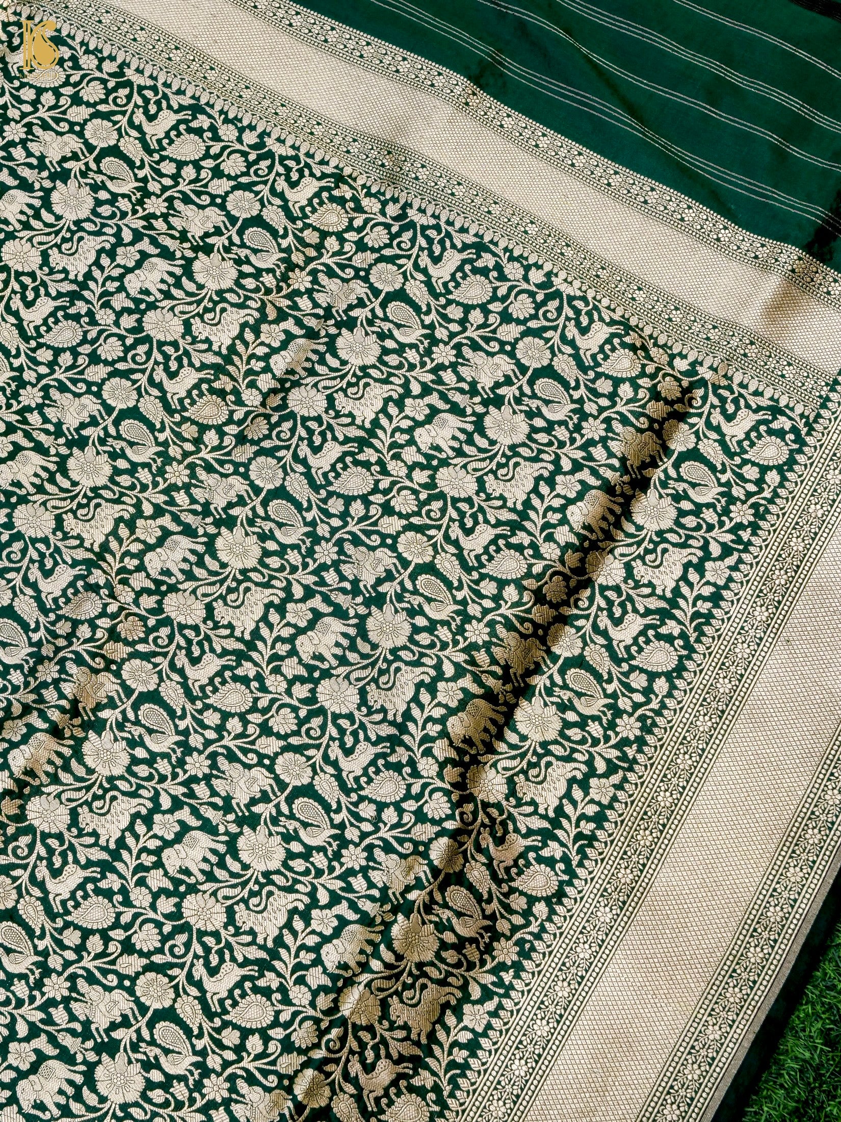 Handloom Banarasi Katan Silk Shikargah Dupatta