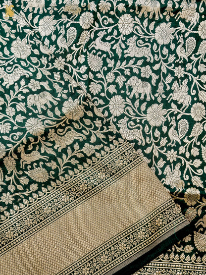 Handloom Banarasi Katan Silk Shikargah Dupatta