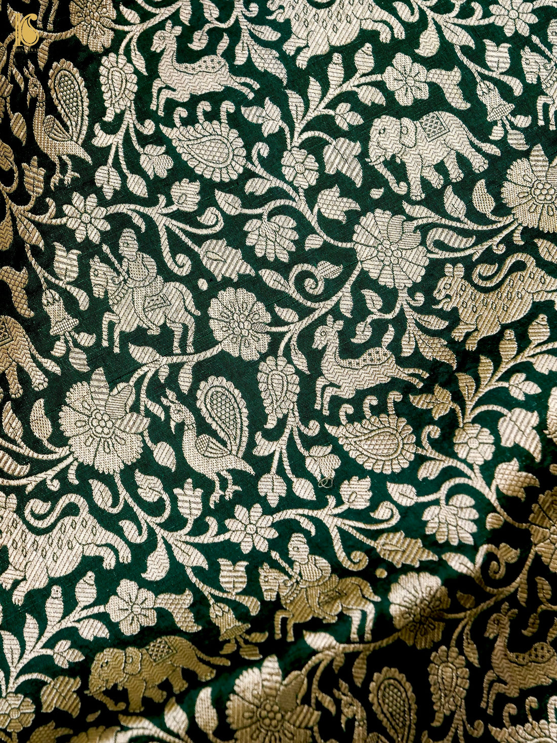Handloom Banarasi Katan Silk Shikargah Dupatta