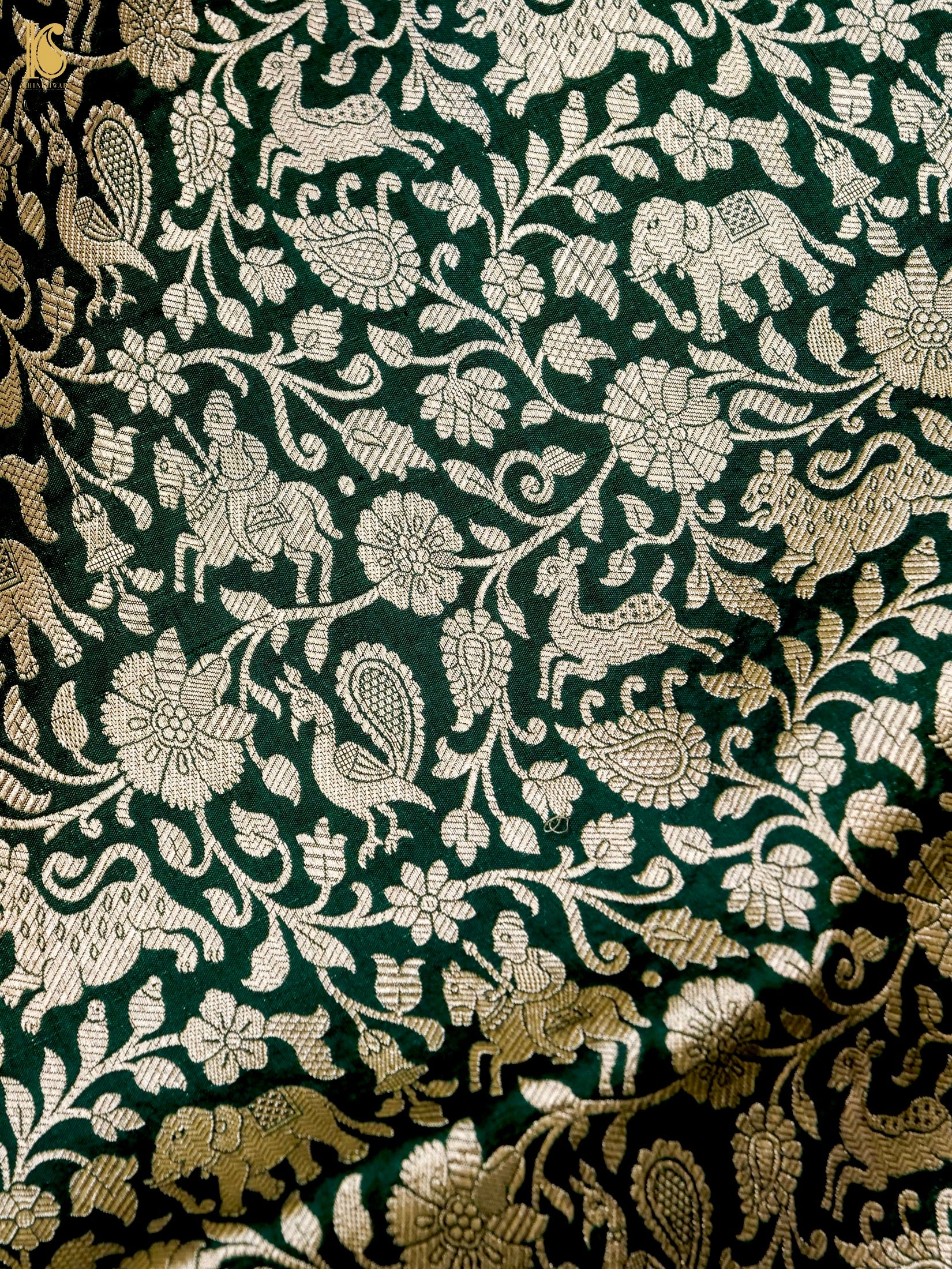 Handloom Banarasi Katan Silk Shikargah Dupatta