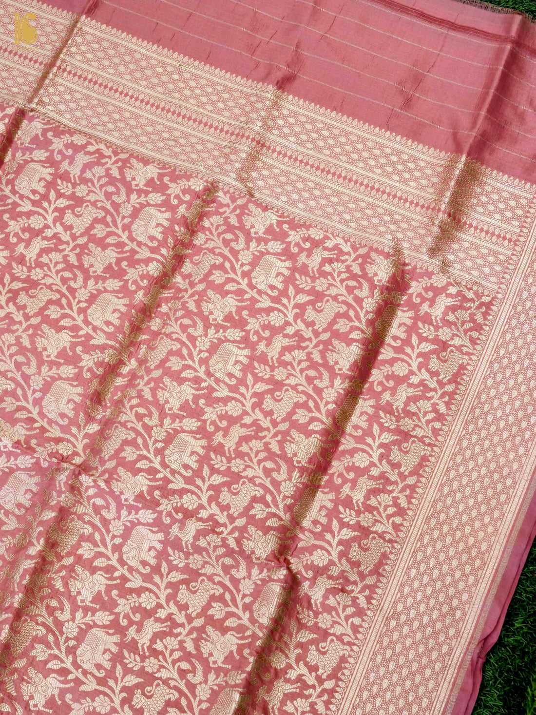 Handloom Banarasi Katan Silk Shikargah Dupatta