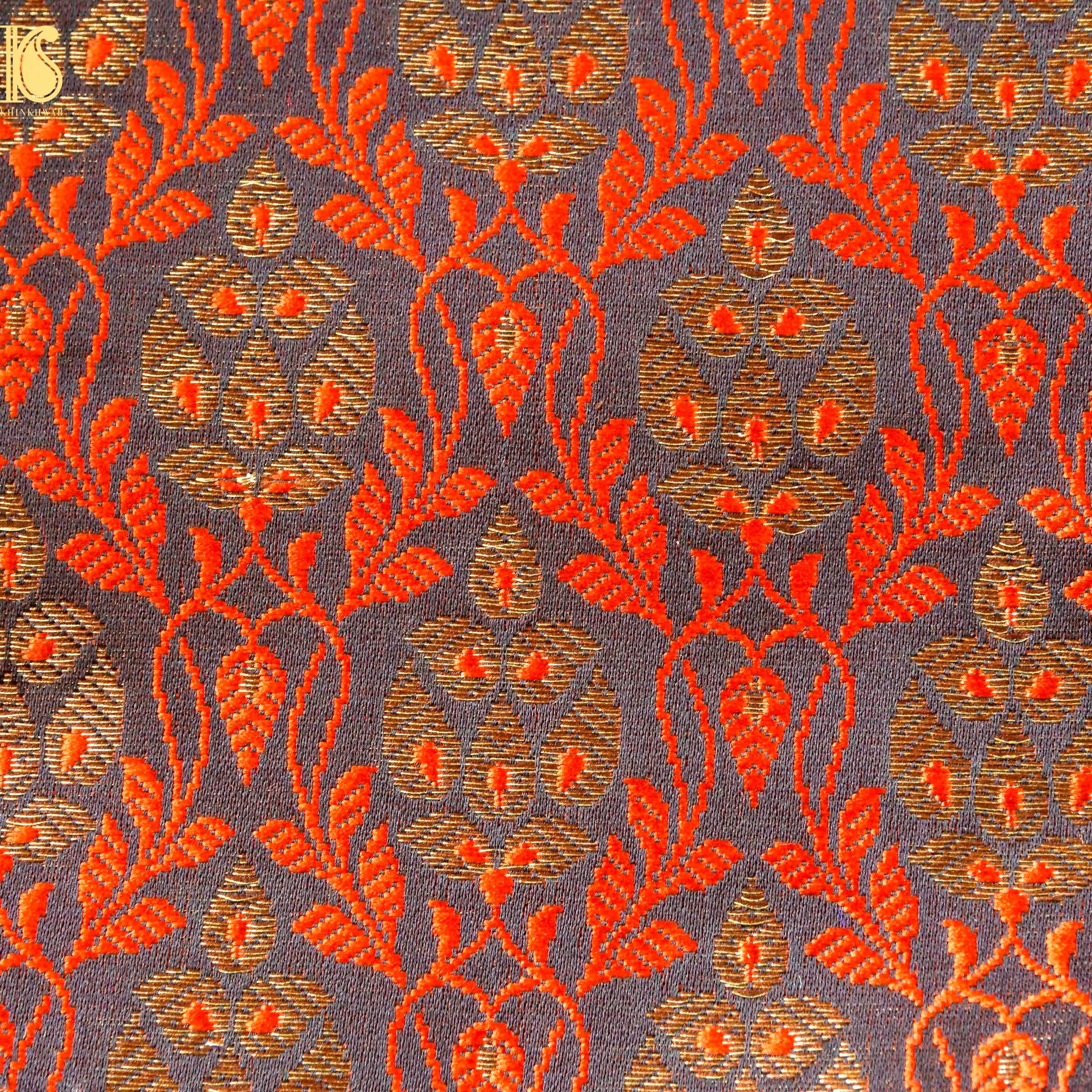 Banarasi Semi Silk Fabric Jacquard Weaving