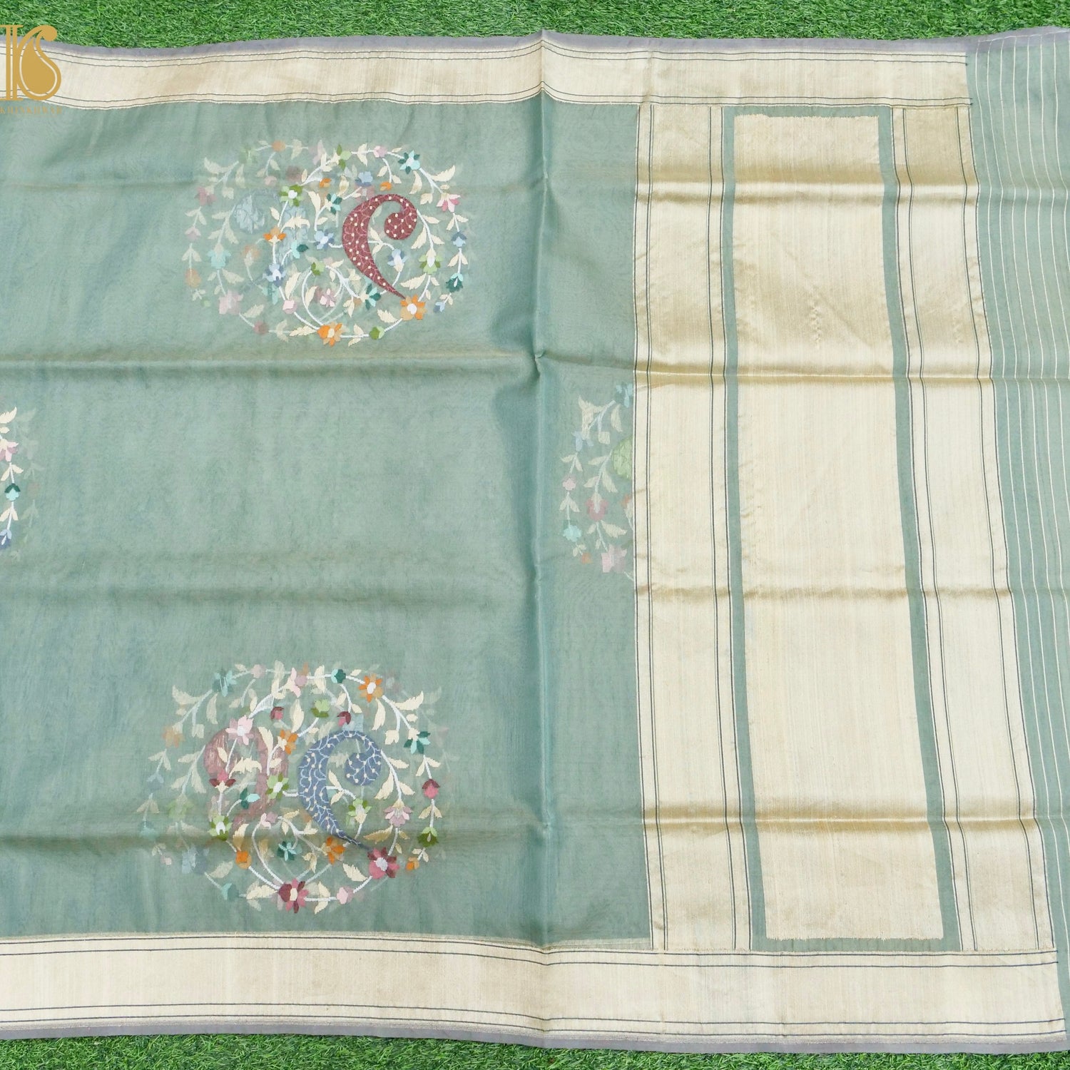 Handloom Banarasi Real Silver Zari Cotton Saree