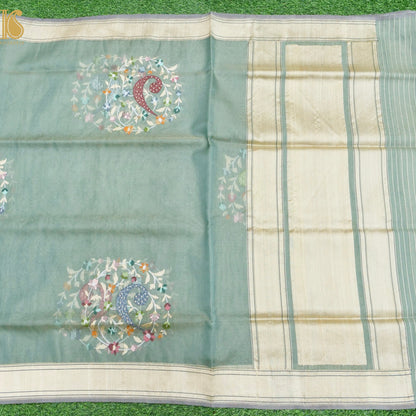 Handloom Banarasi Real Silver Zari Cotton Saree