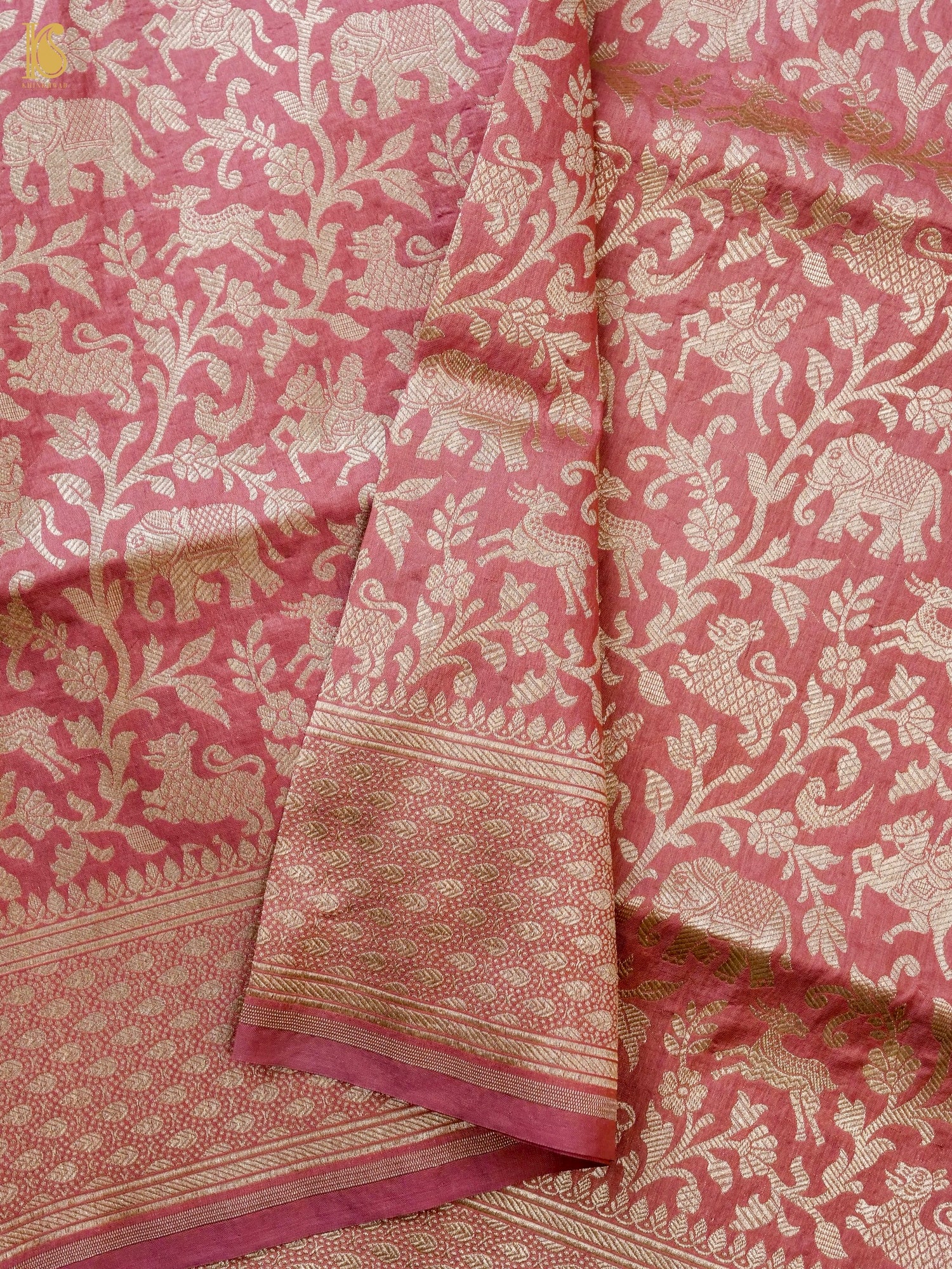 Handloom Banarasi Katan Silk Shikargah Dupatta