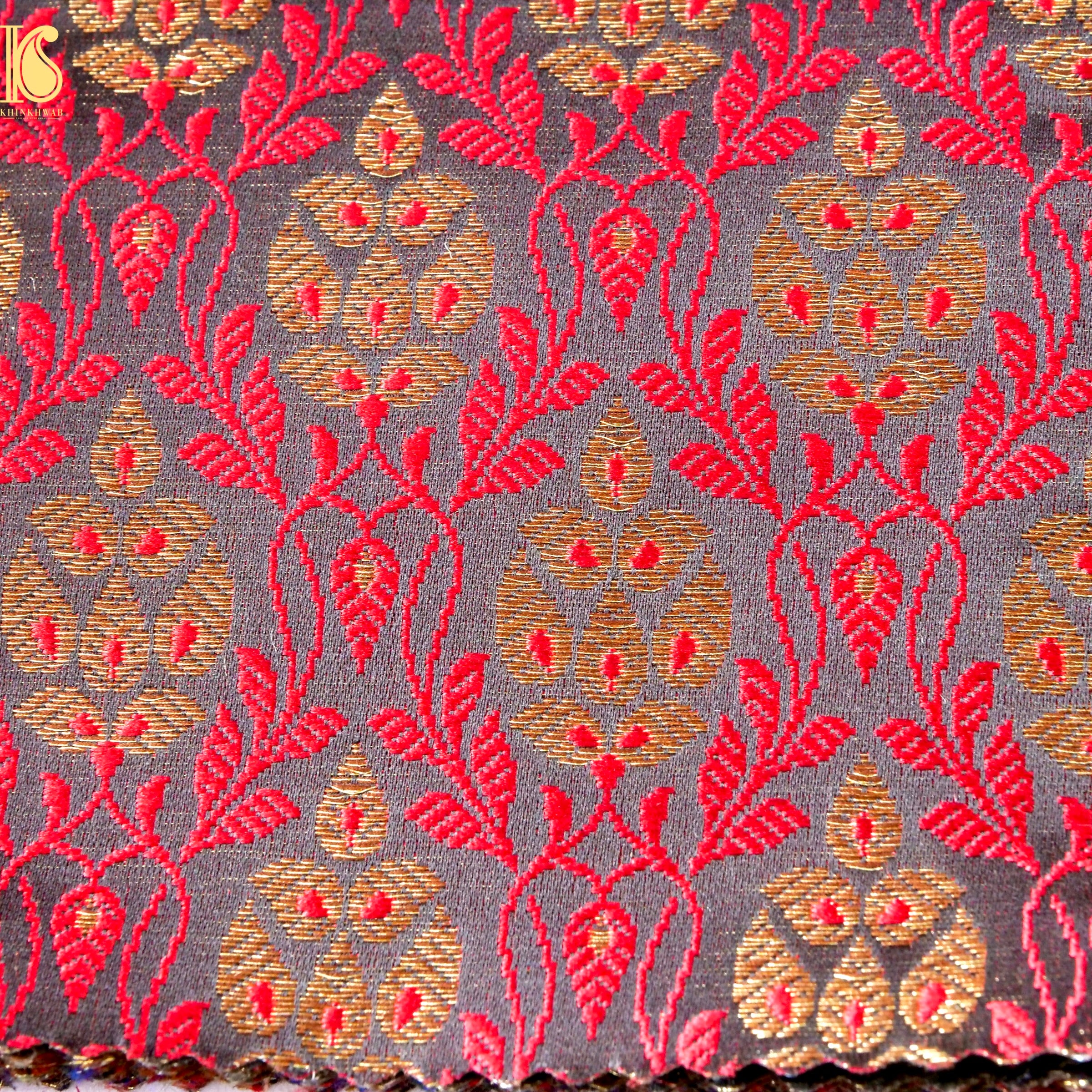 Banarasi Semi Silk Fabric Jacquard Weaving