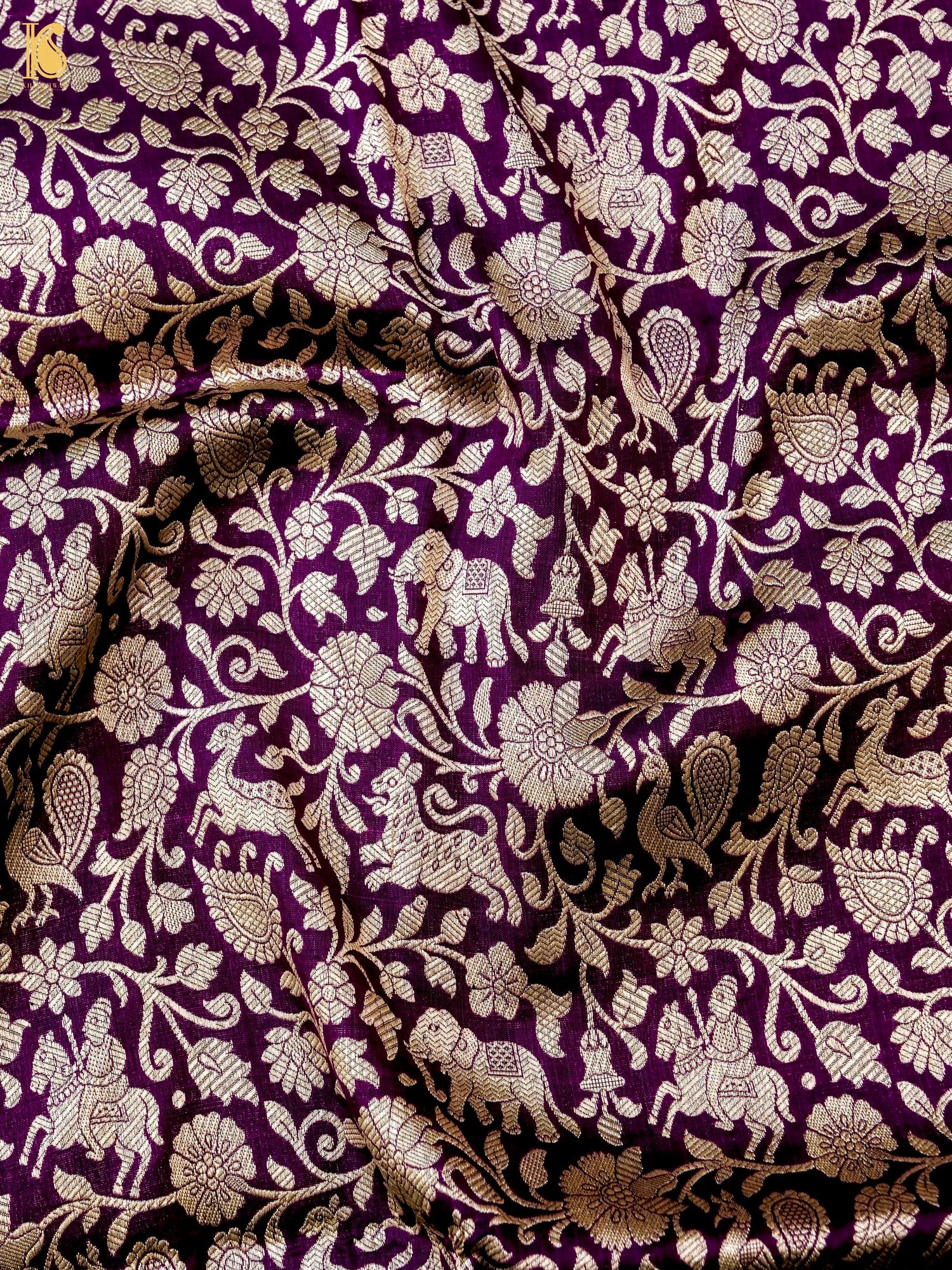 Handloom Banarasi Katan Silk Shikargah Dupatta