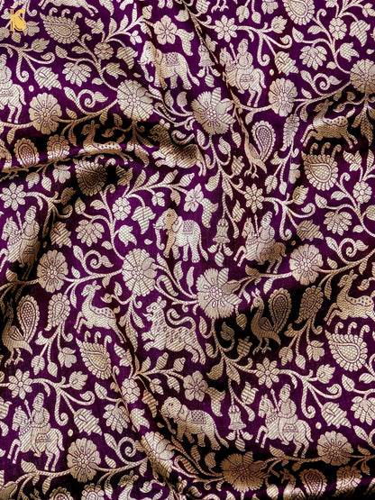 Handloom Banarasi Katan Silk Shikargah Dupatta