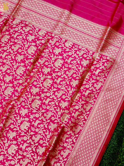 Handloom Banarasi Katan Silk Shikargah Dupatta