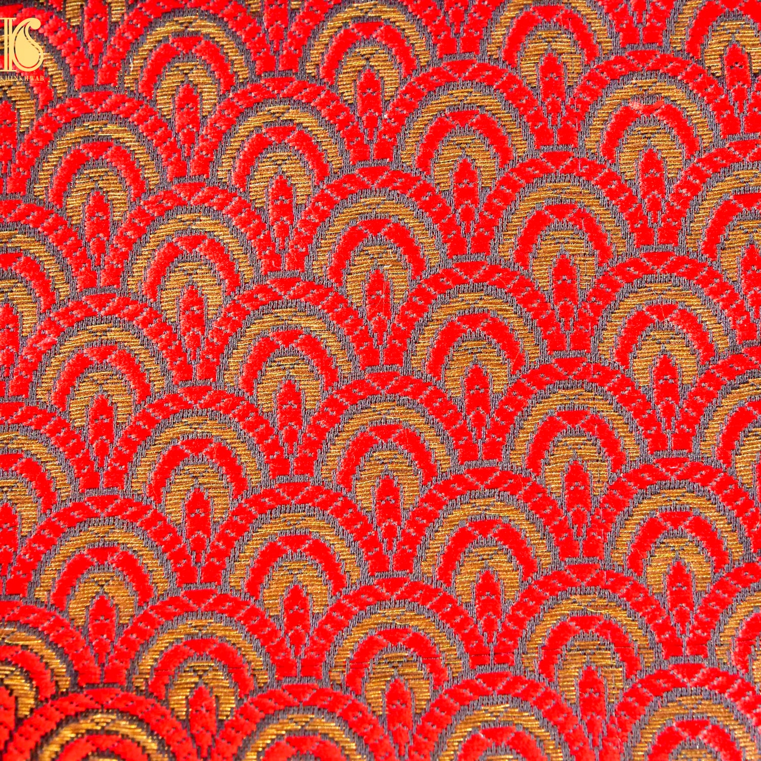 Banarasi Semi Silk Fabric Jacquard Weaving