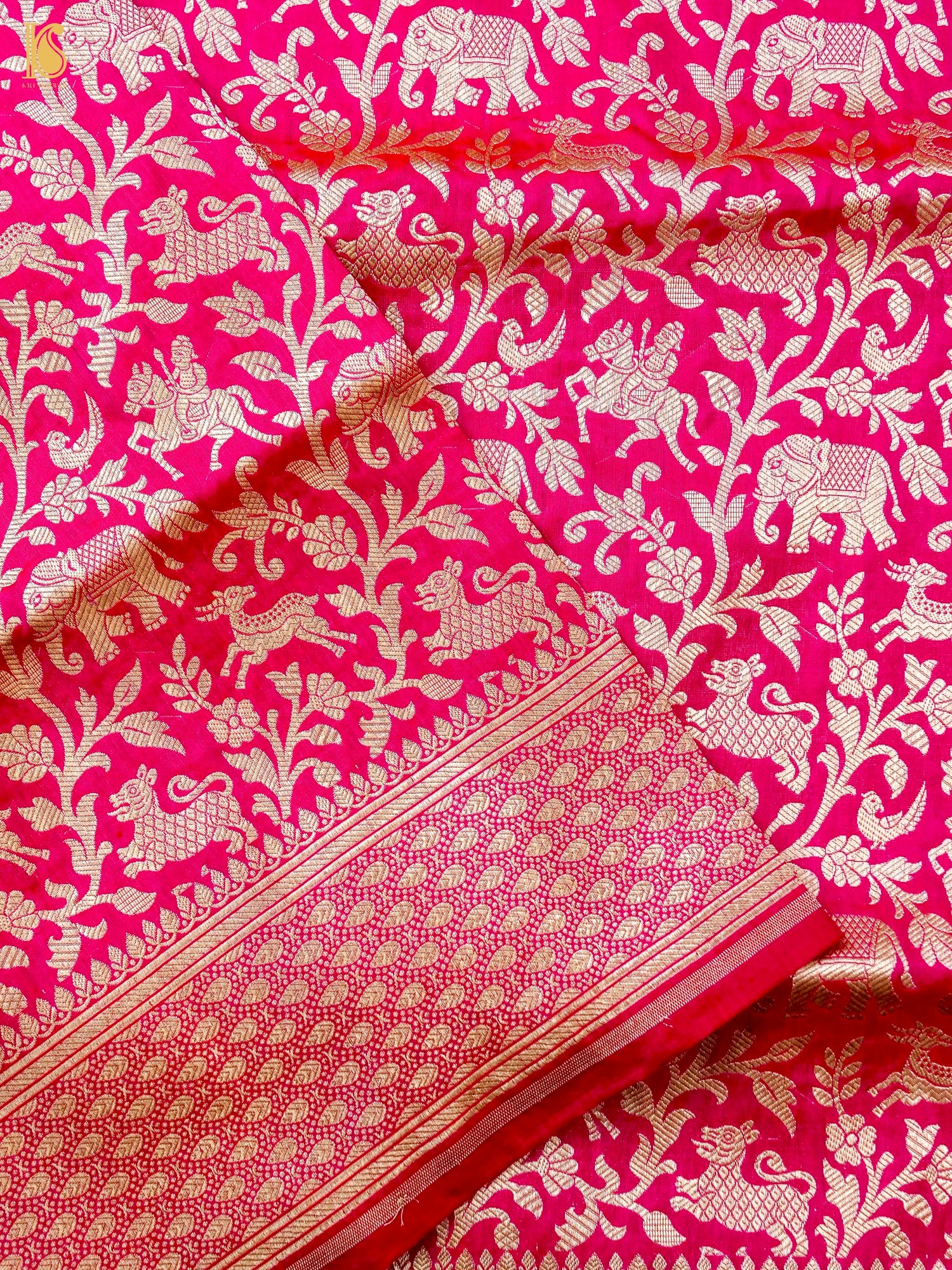 Handloom Banarasi Katan Silk Shikargah Dupatta