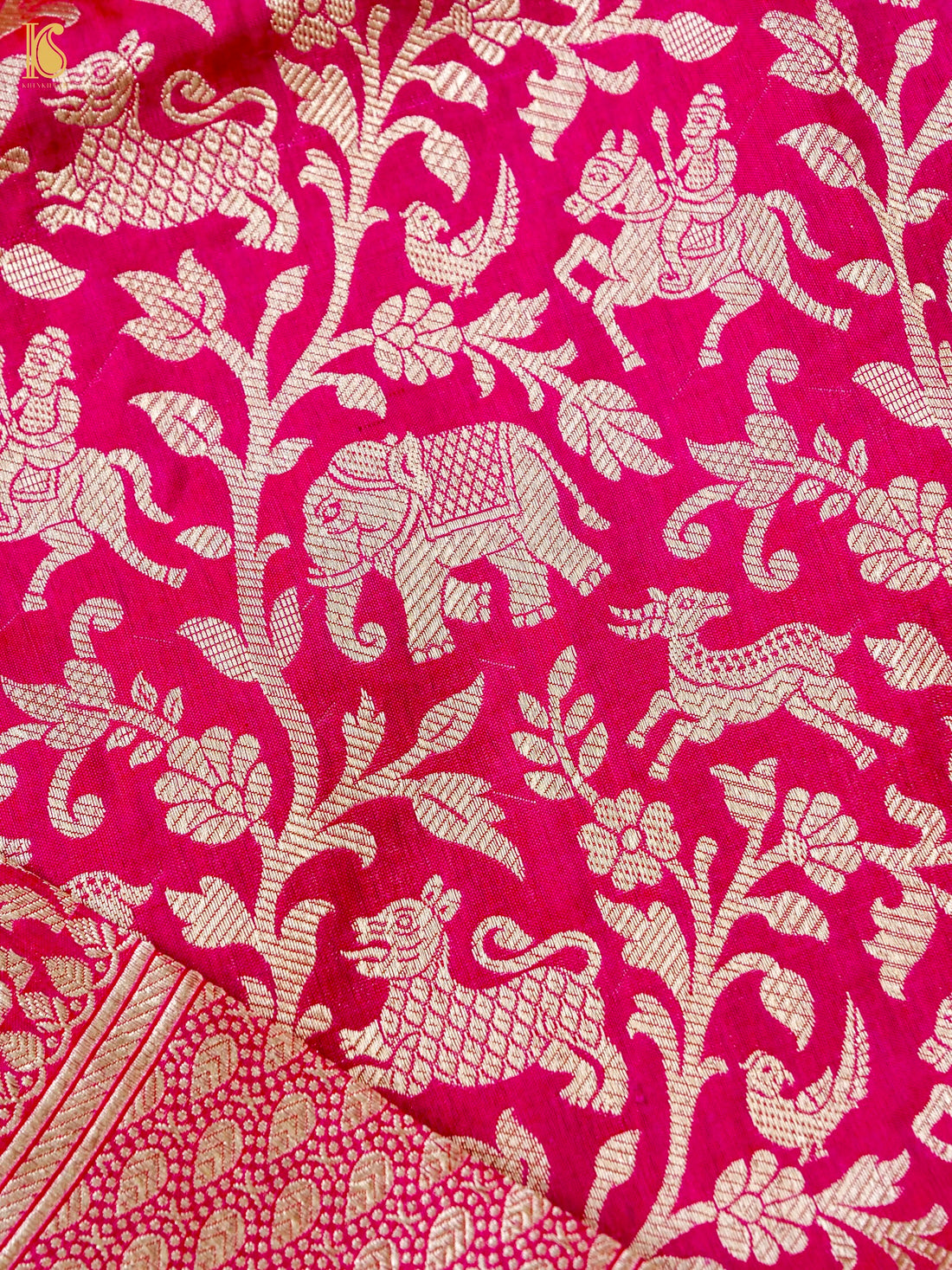 Handloom Banarasi Katan Silk Shikargah Dupatta