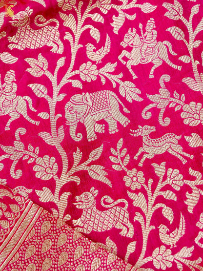 Handloom Banarasi Katan Silk Shikargah Dupatta