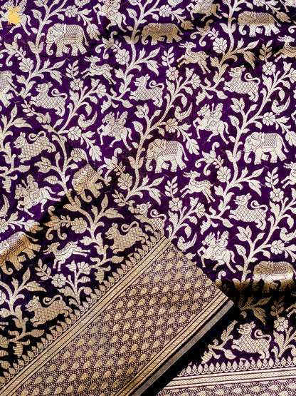 Handloom Banarasi Katan Silk Shikargah Dupatta