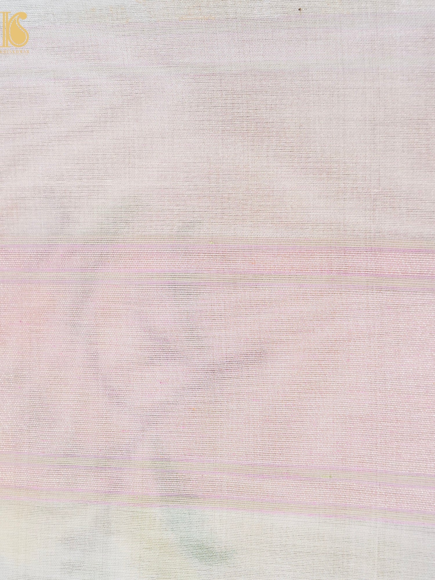 Handloom Banarasi Real Silver Zari Kora Saree