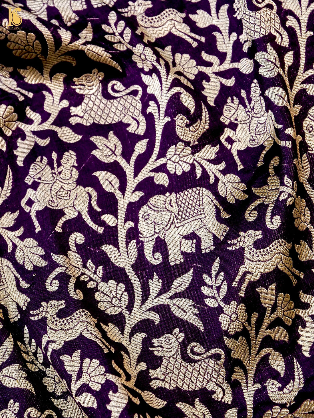 Handloom Banarasi Katan Silk Shikargah Dupatta