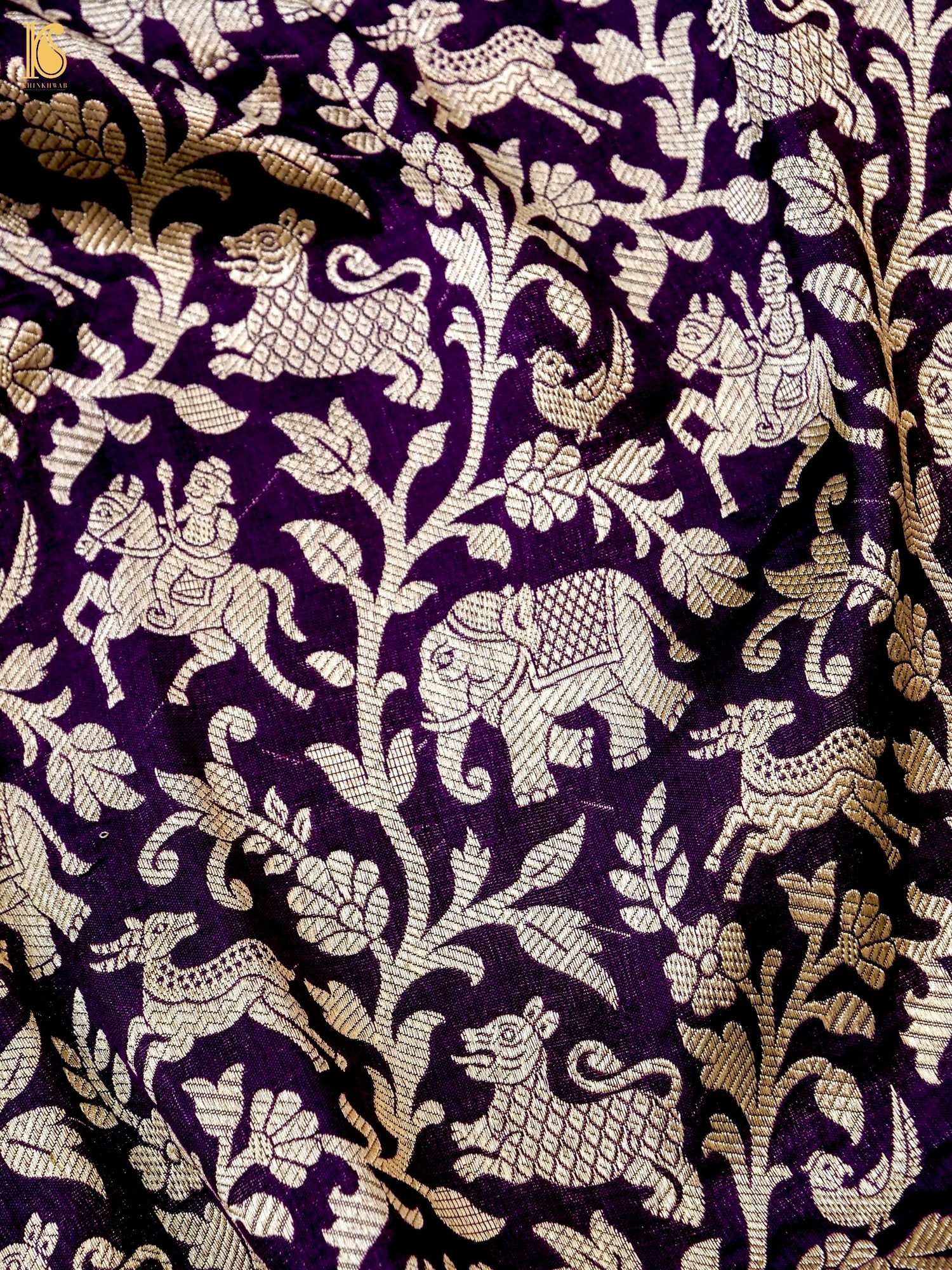 Handloom Banarasi Katan Silk Shikargah Dupatta