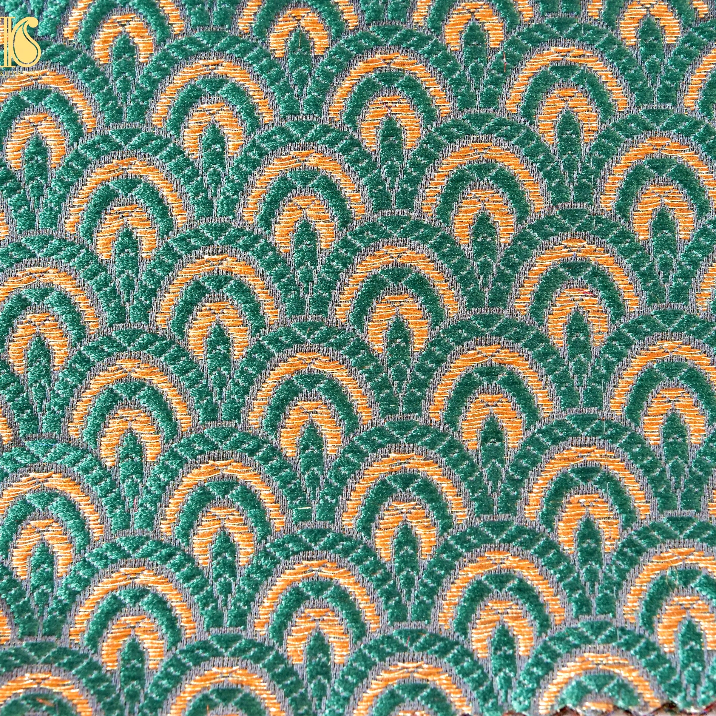 Banarasi Semi Silk Fabric Jacquard Weaving