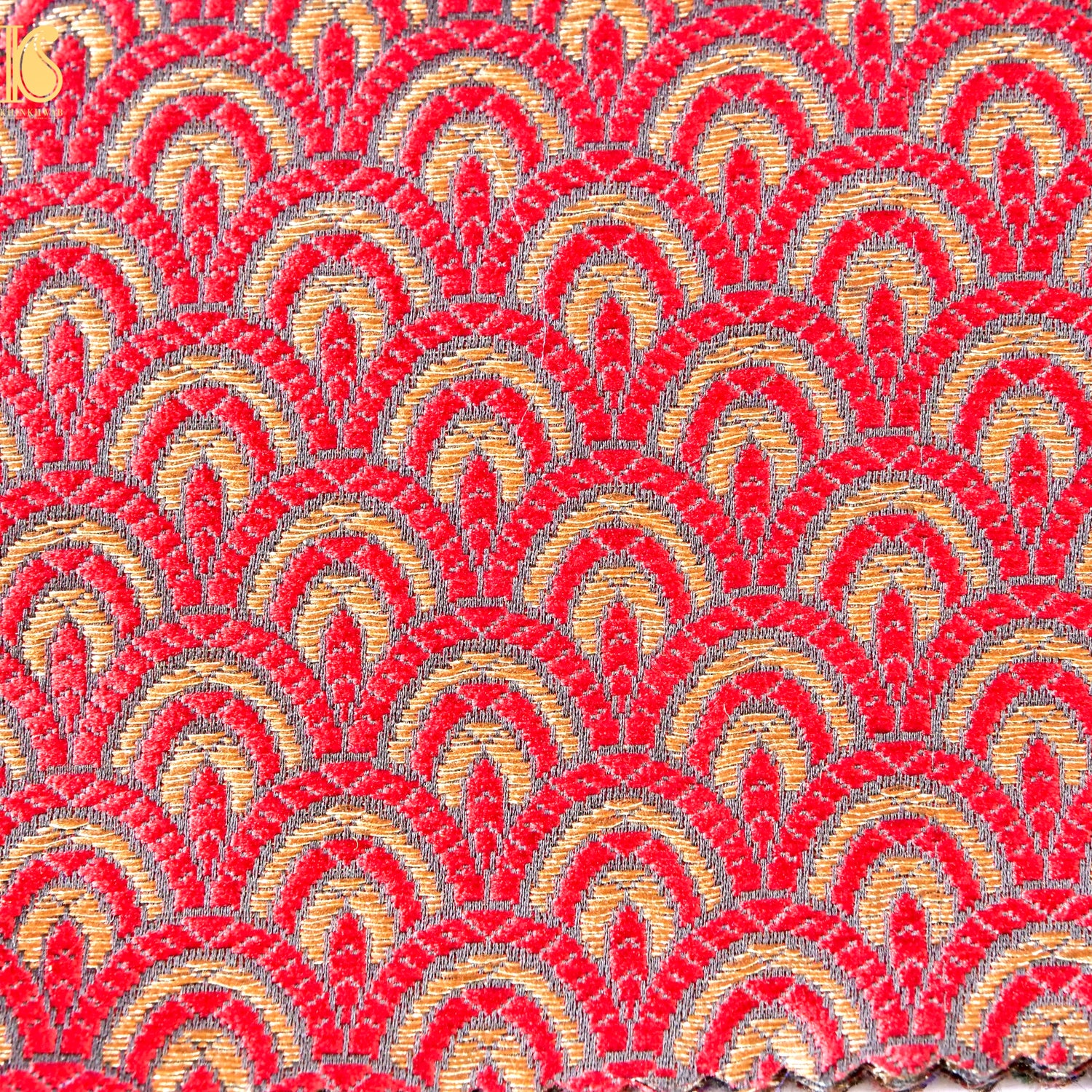 Banarasi Semi Silk Fabric Jacquard Weaving