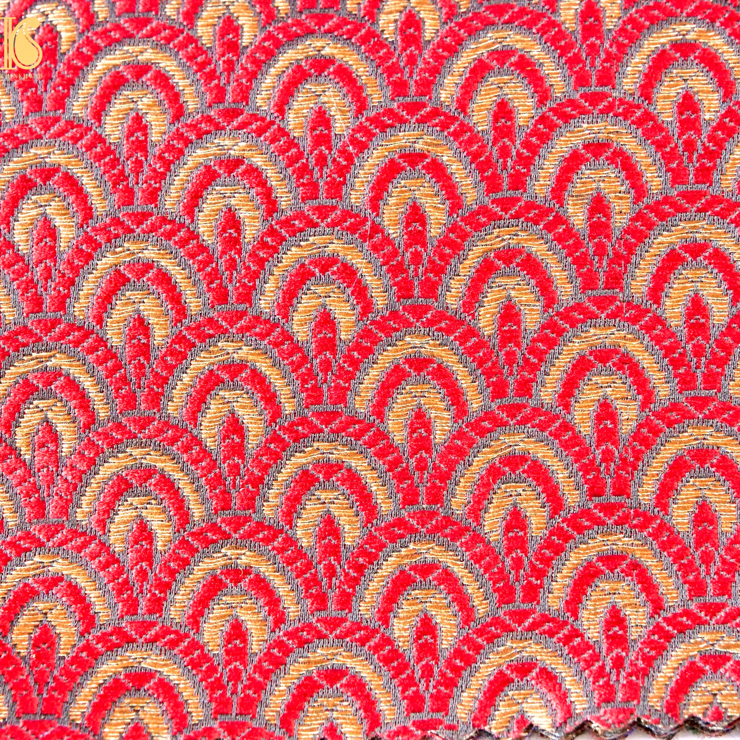 Banarasi Semi Silk Fabric Jacquard Weaving