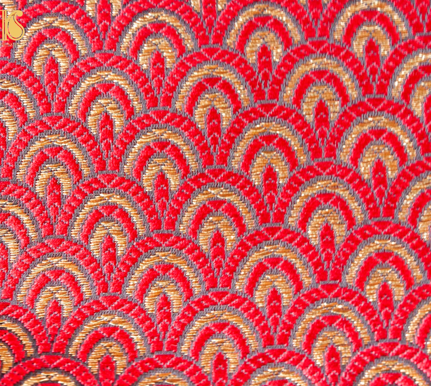 Banarasi Semi Silk Fabric Jacquard Weaving