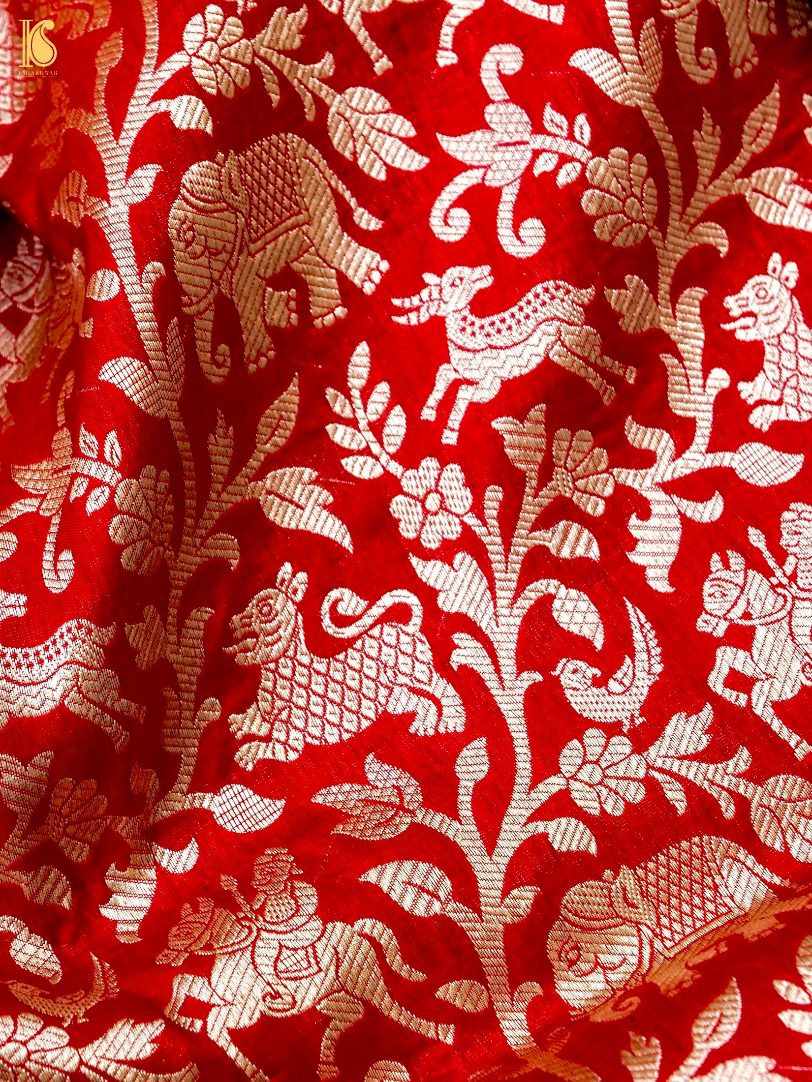 Handloom Banarasi Katan Silk Shikargah Dupatta