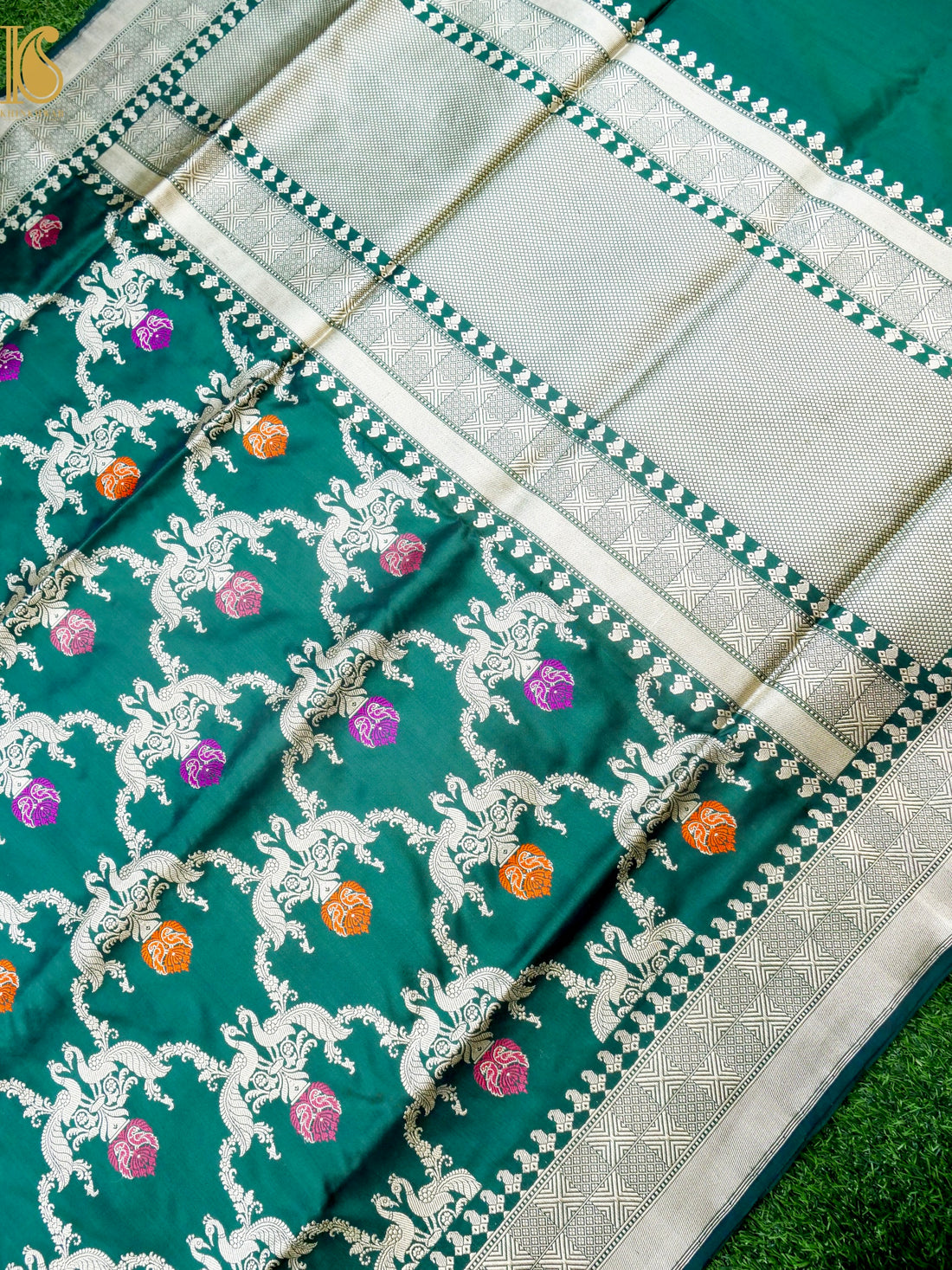 Banarasi Katan Silk Handwoven Kadwa Jaal Saree