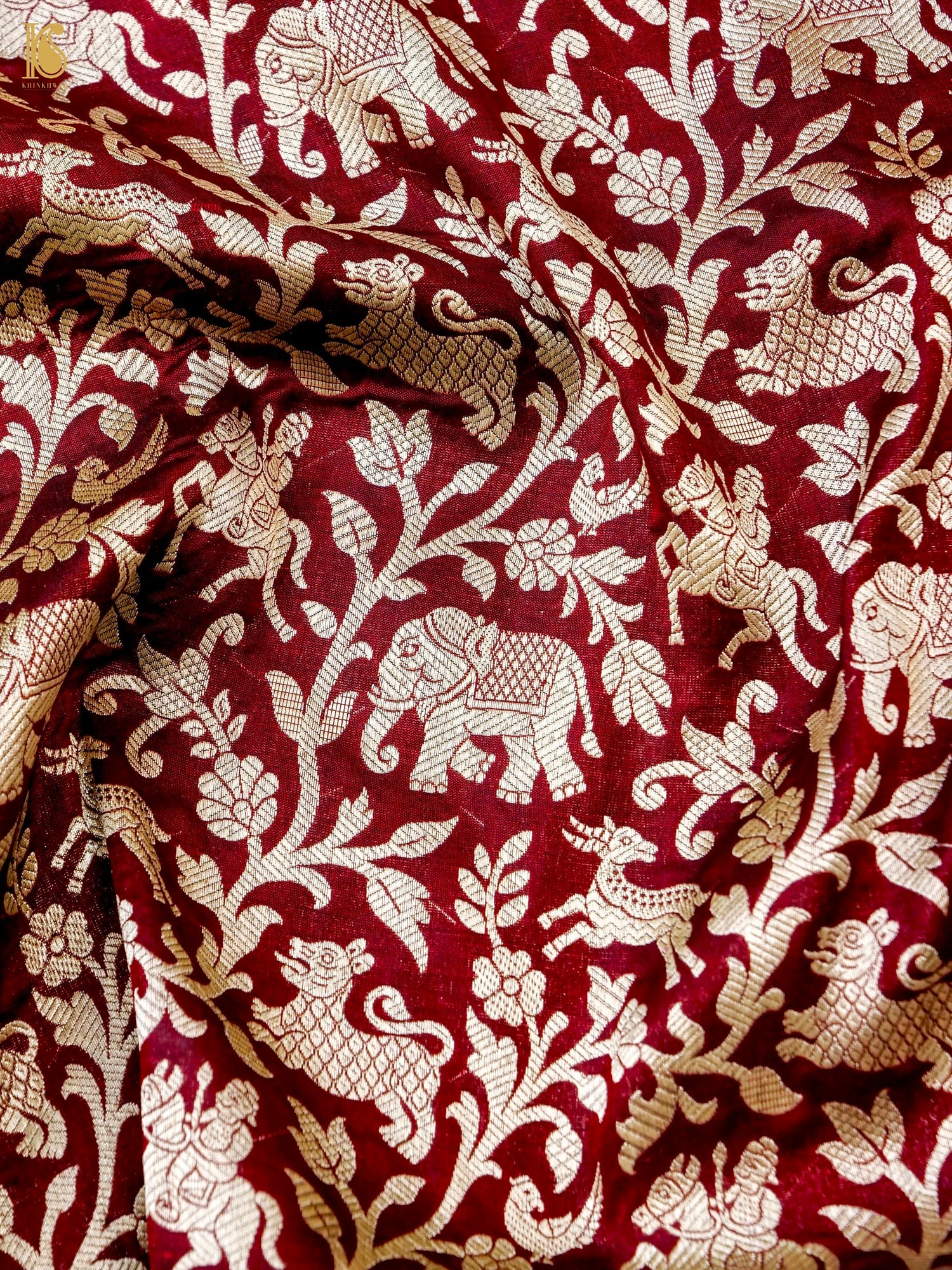 Handloom Banarasi Katan Silk Shikargah Dupatta