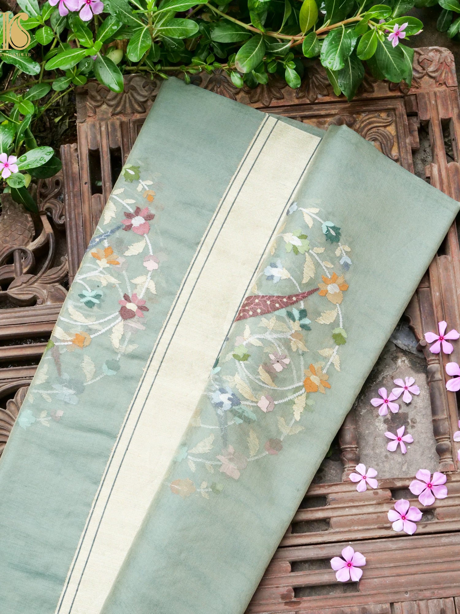 Handloom Banarasi Real Silver Zari Cotton Saree