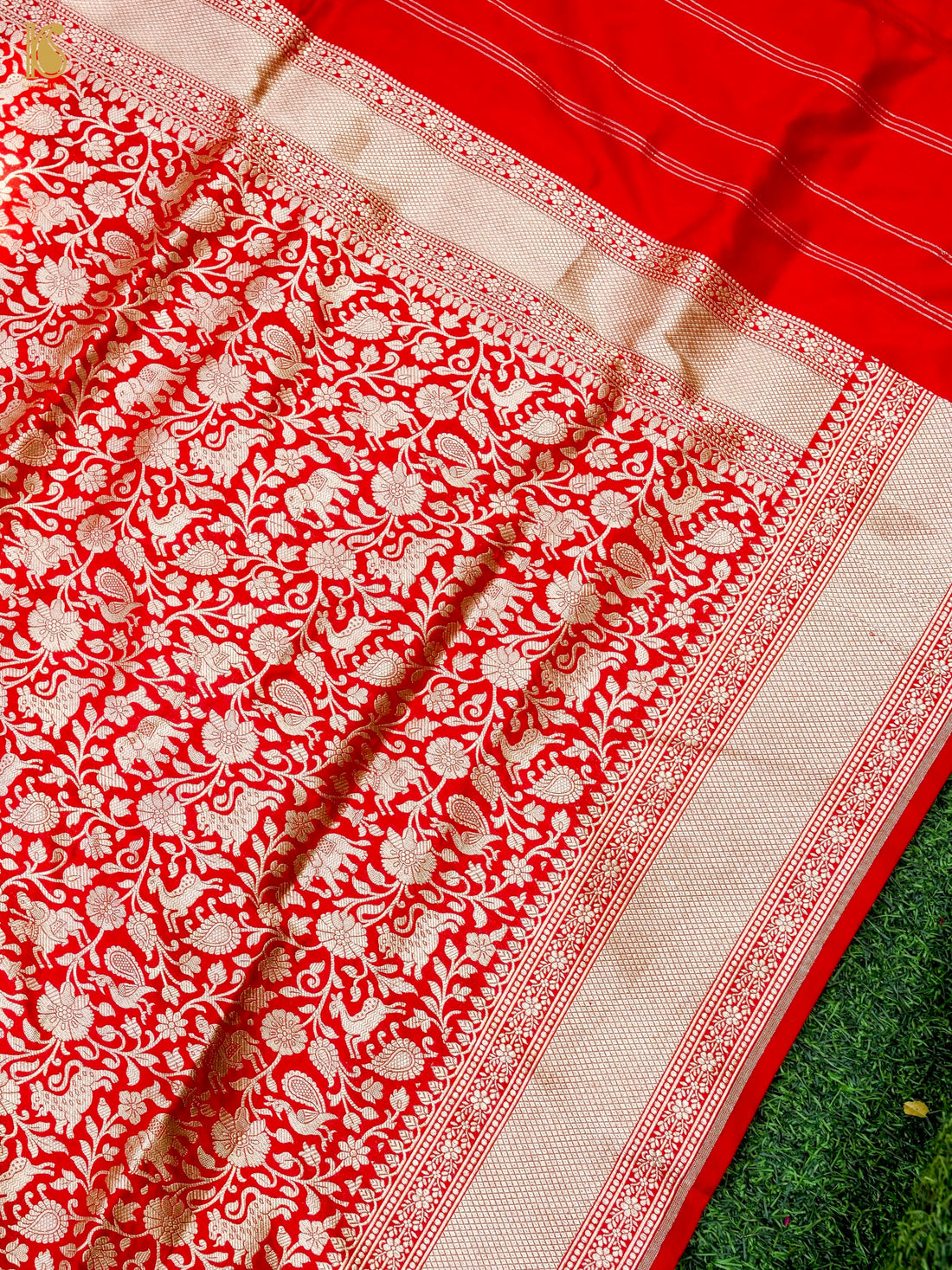 Handloom Banarasi Katan Silk Shikargah Dupatta