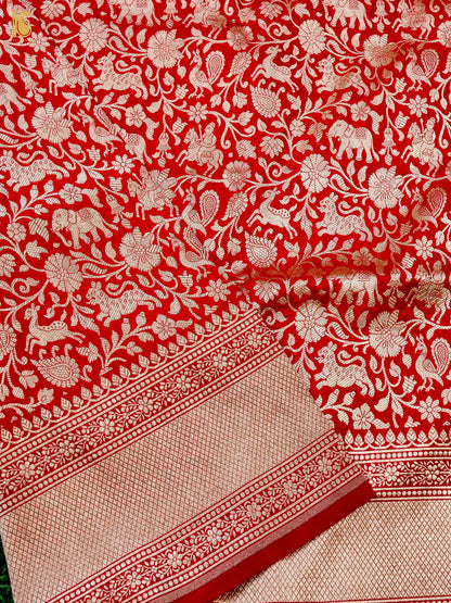 Handloom Banarasi Katan Silk Shikargah Dupatta