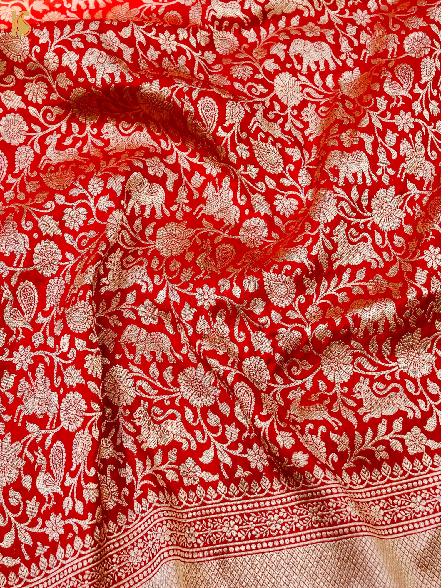 Handloom Banarasi Katan Silk Shikargah Dupatta