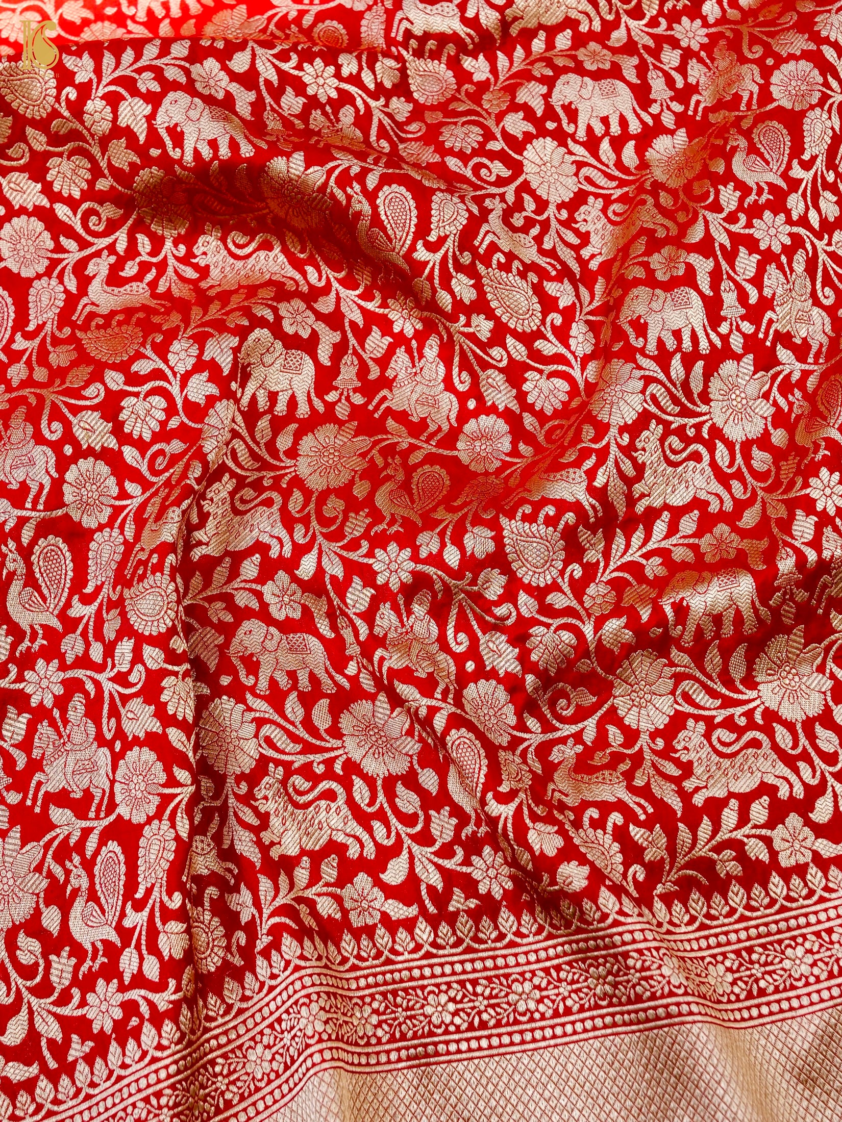 Handloom Banarasi Katan Silk Shikargah Dupatta
