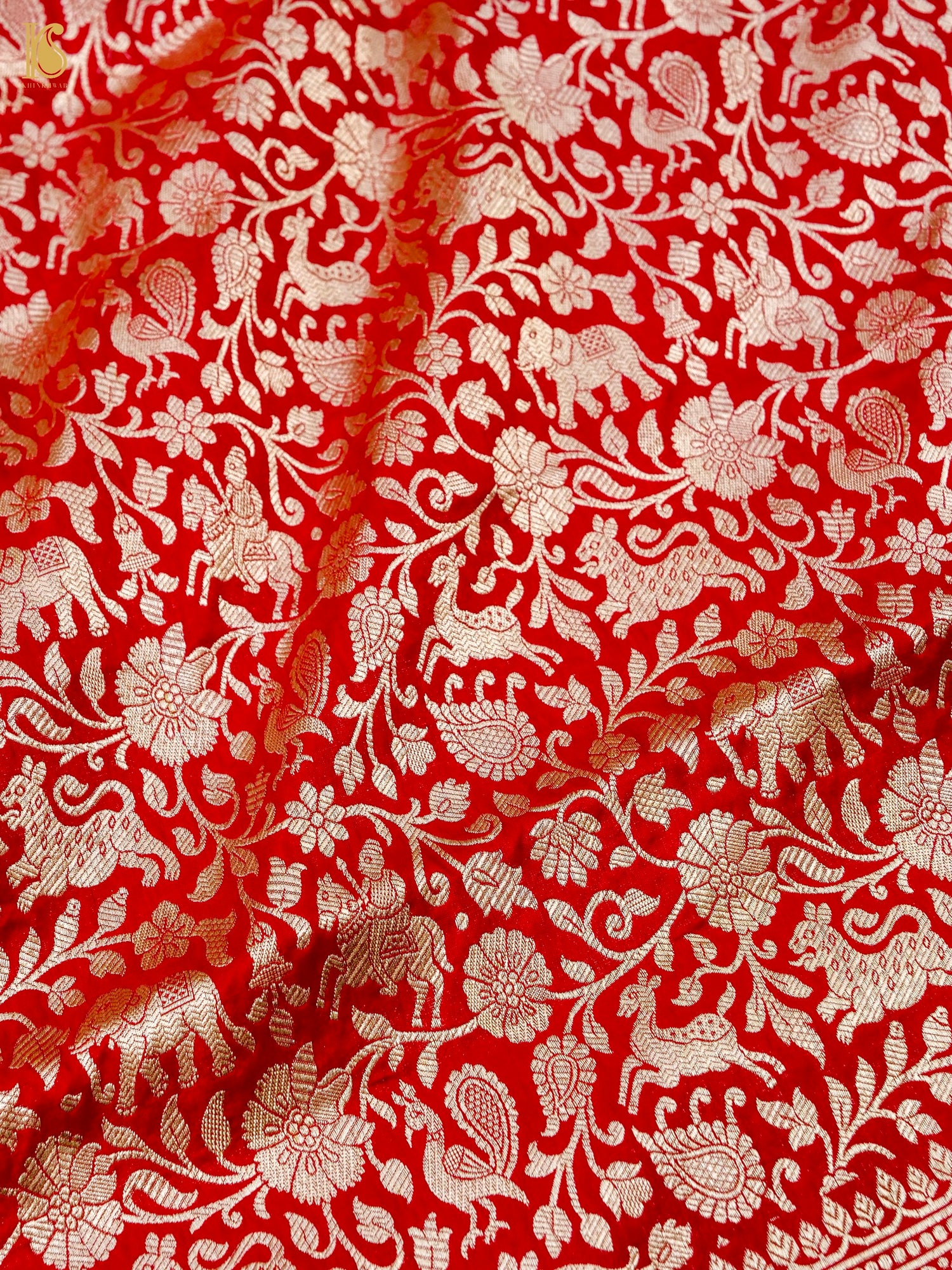 Handloom Banarasi Katan Silk Shikargah Dupatta