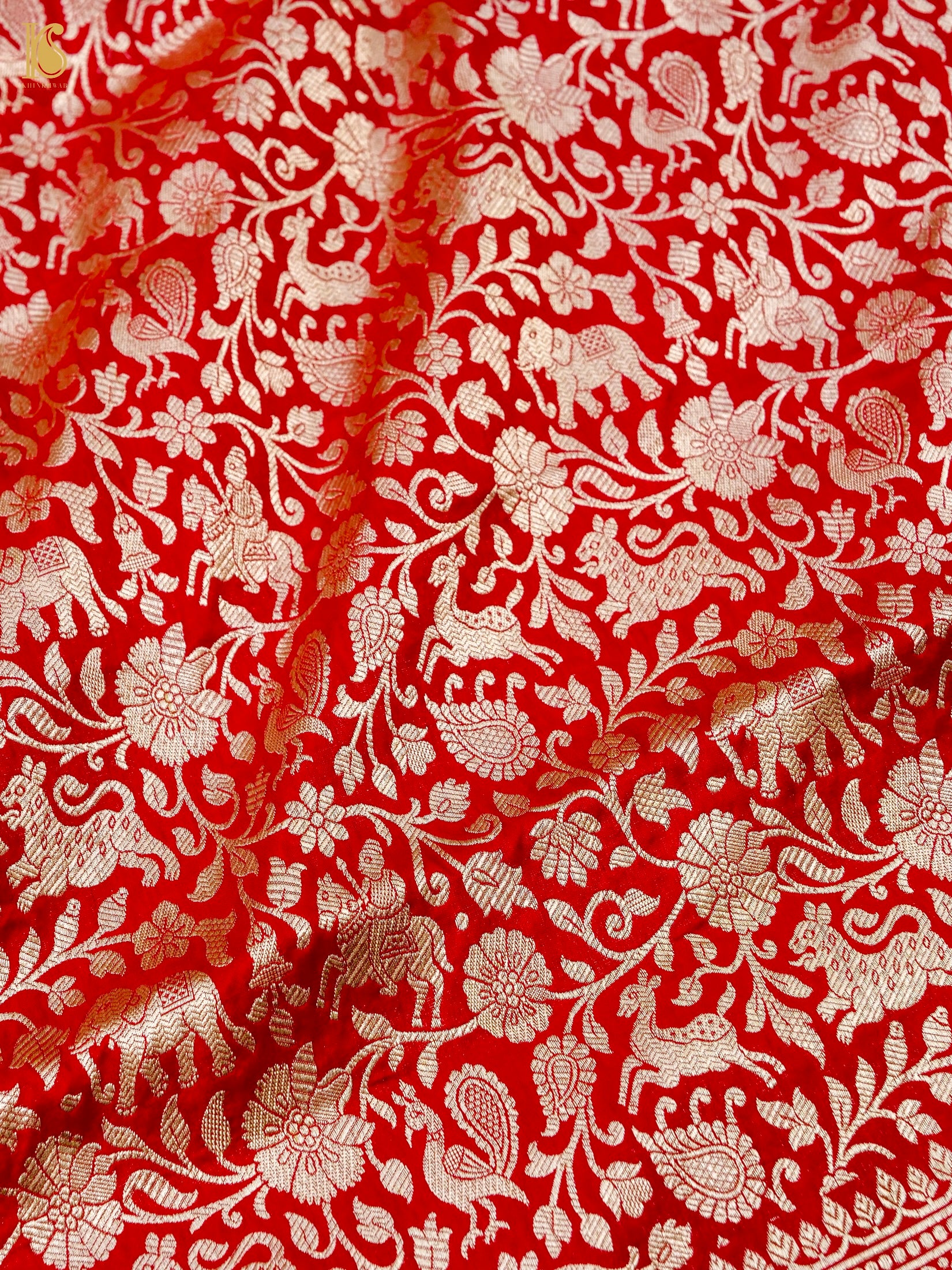 Handloom Banarasi Katan Silk Shikargah Dupatta