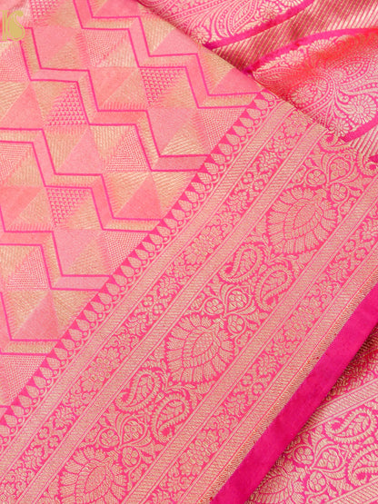 Handloom Banarasi Katan Silk Zari Tanchoi Saree