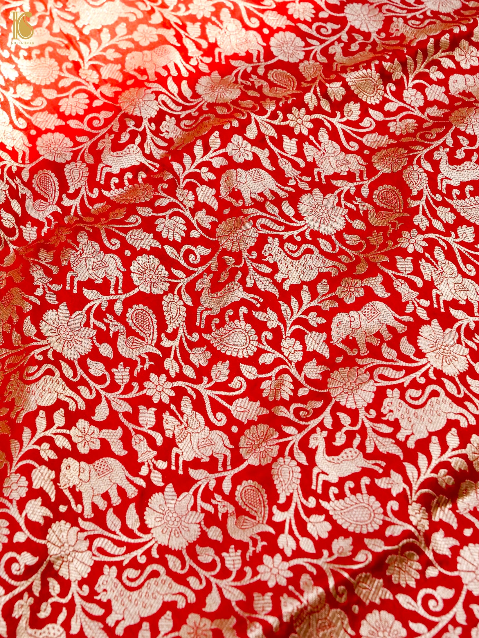Handloom Banarasi Katan Silk Shikargah Dupatta