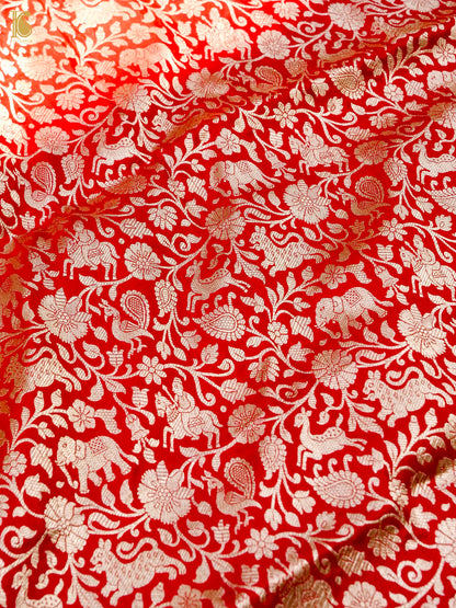 Handloom Banarasi Katan Silk Shikargah Dupatta