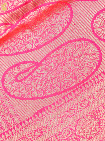 Handloom Banarasi Katan Silk Zari Tanchoi Saree