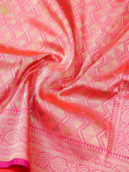 Handloom Banarasi Katan Silk Zari Tanchoi Saree