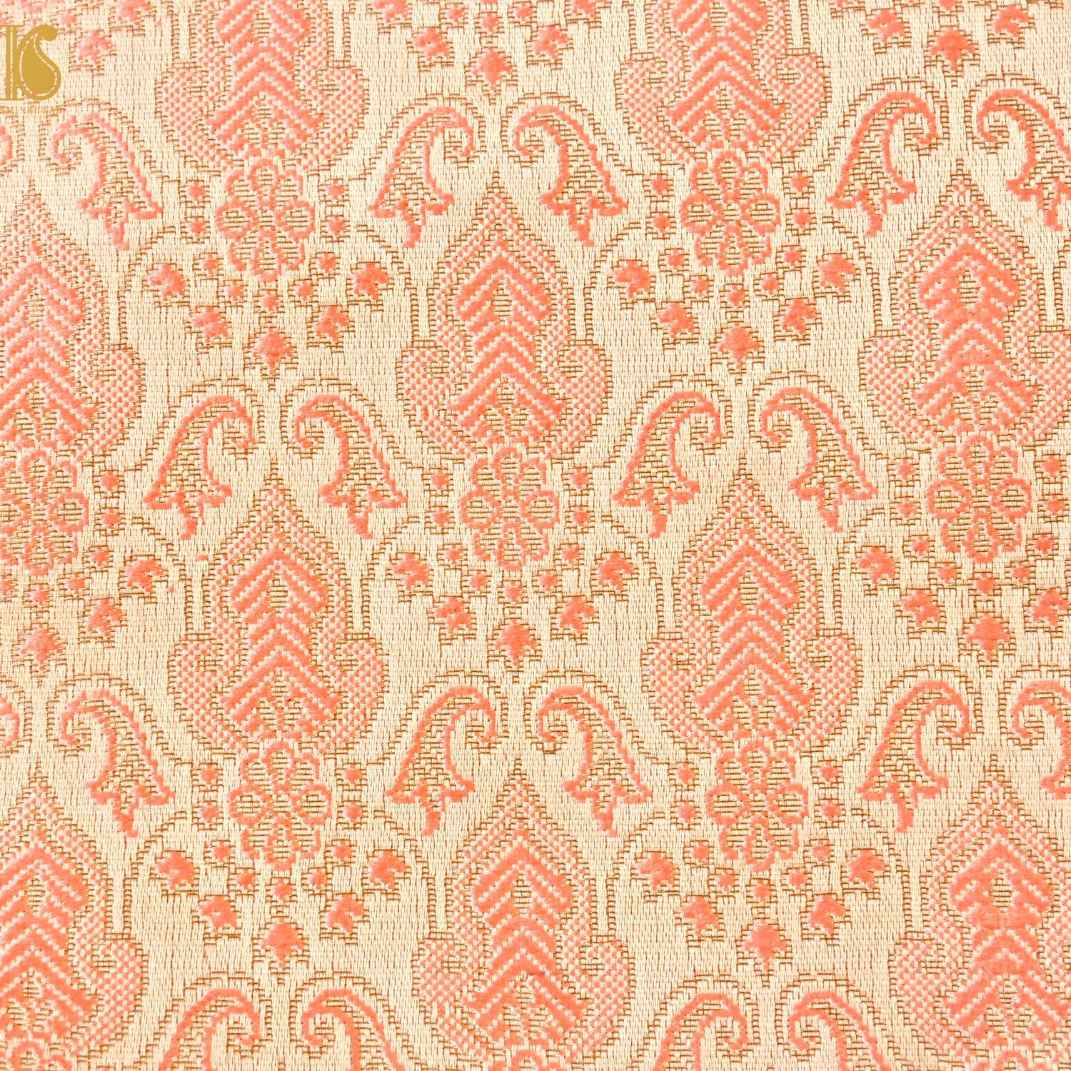 Banarasi Semi Silk Fabric Jacquard Weaving